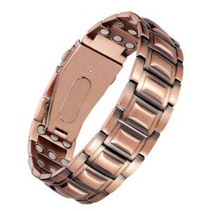 Mens Copper Magnetic Bracelet 3800 Gauss Adjustable Clasp
